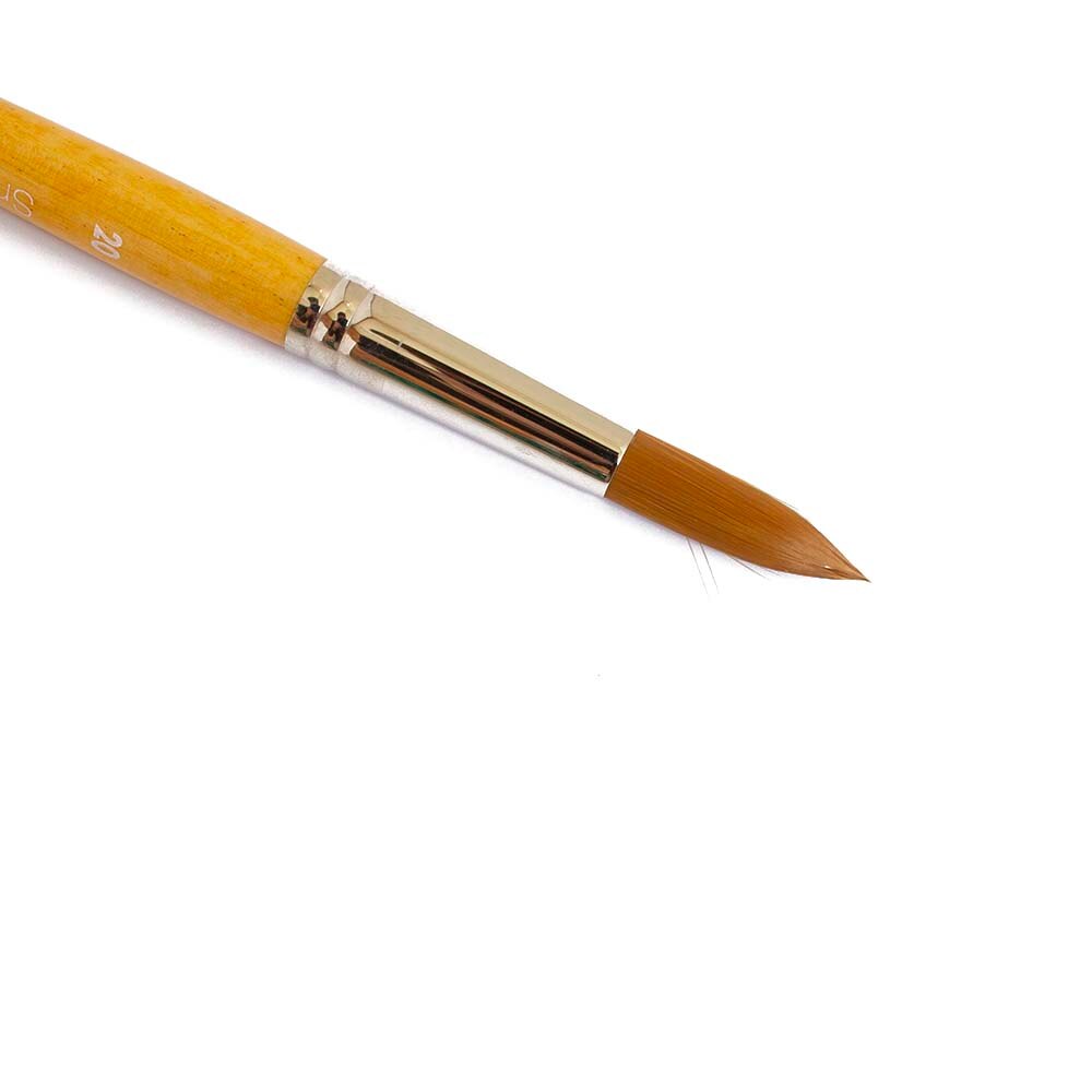 Princeton, Gold, Brush Round, Art & School, Snap, Taklon, Short Handle, 20, 402373